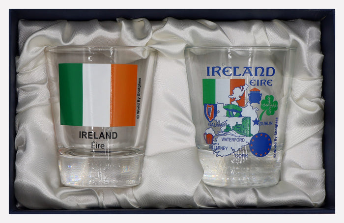 Ireland Souvenir Boxed Shot Glass Set (Set of 2)