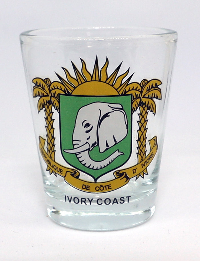 Ivory Coast (Côte d'Ivoire) Coat Of Arms Shot Glass