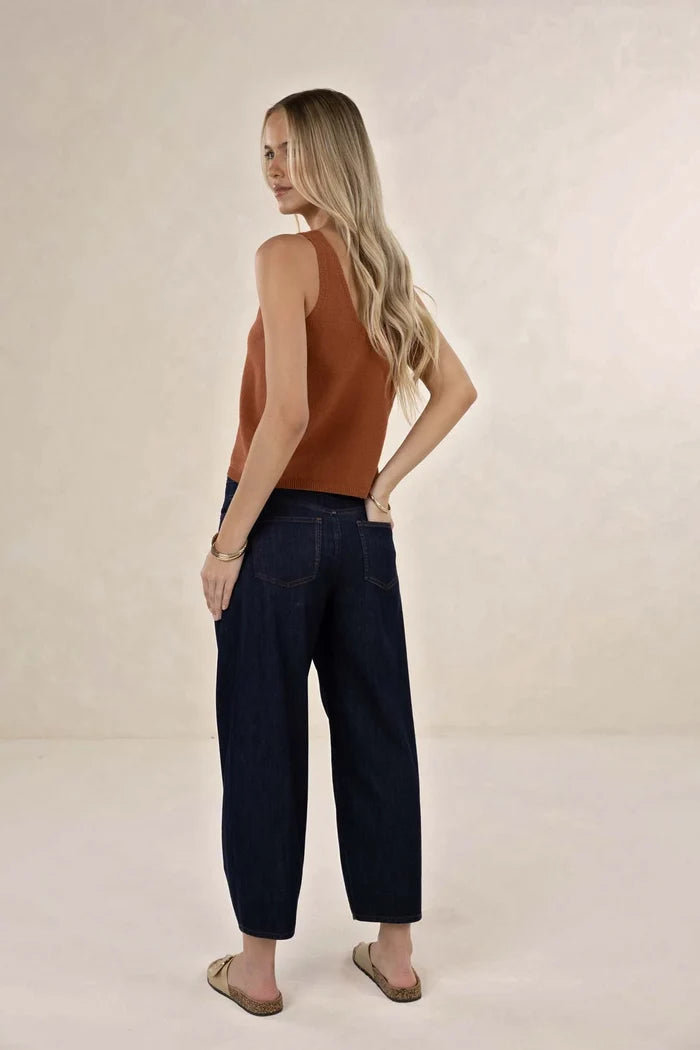 Ivy Barrel Jean - Dark Blue