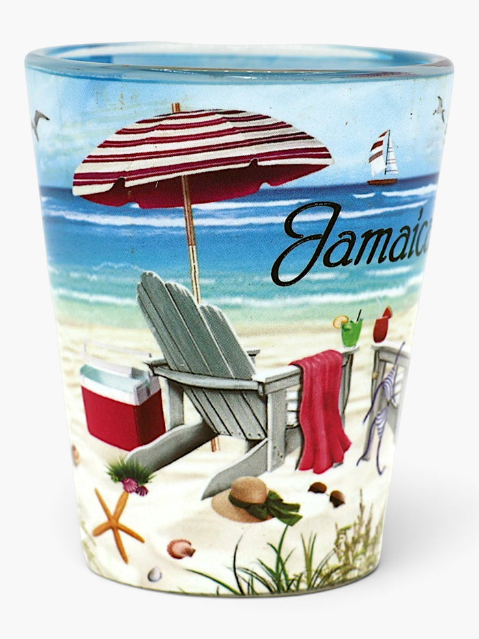 Jamaica Seas Day Umbrellas In and Out Shot Glass