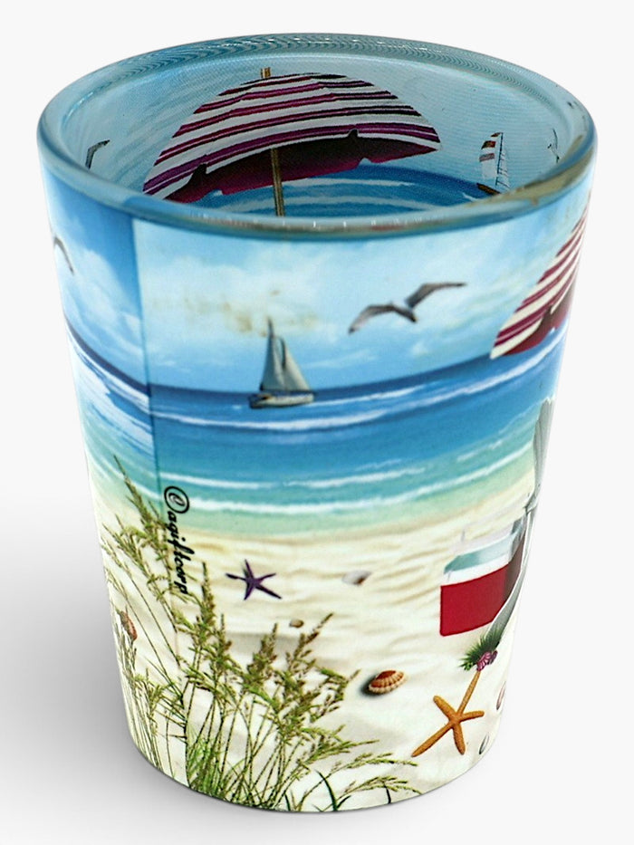 Jamaica Seas Day Umbrellas In and Out Shot Glass