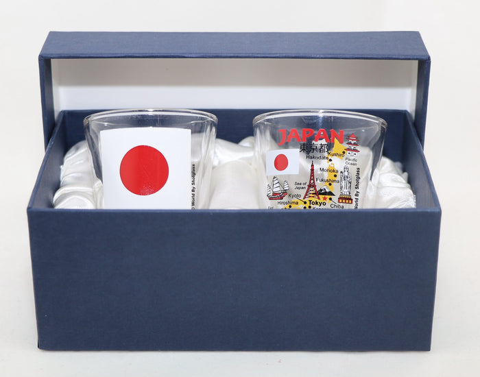 Japan Souvenir Boxed Shot Glass Set (Set of 2)