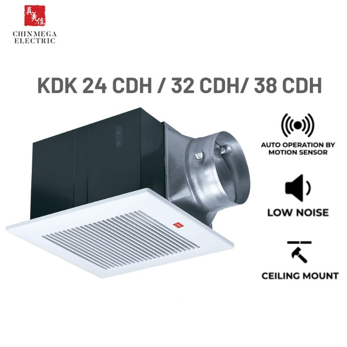 KDK 24cm/32cm Ceiling Mounted Ventilating Fan 24CDH / 32CDH/ 38CDH