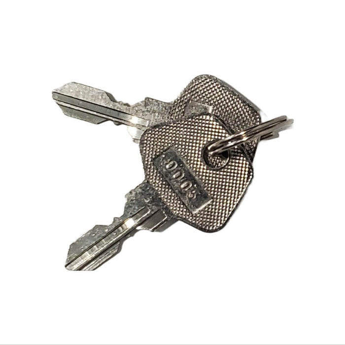 Set of 2 Craftsman toolbox replacement keys on a key ring