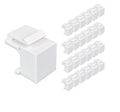Keystone Jack Blank Inserts - 25-Pack, White | Filler Plates for Wall Plates & Patch Panels | JKB-WH