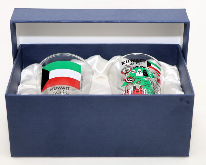 Kuwait Souvenir Boxed Shot Glass Set (Set of 2)