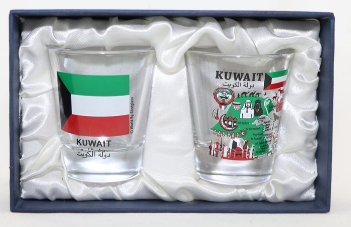 Kuwait Souvenir Boxed Shot Glass Set (Set of 2)