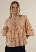 Lara Blouse - Melon Print