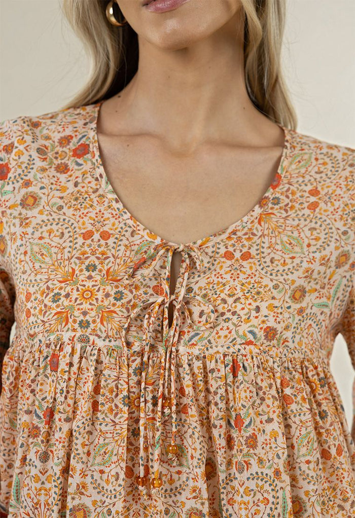 Lara Blouse - Melon Print