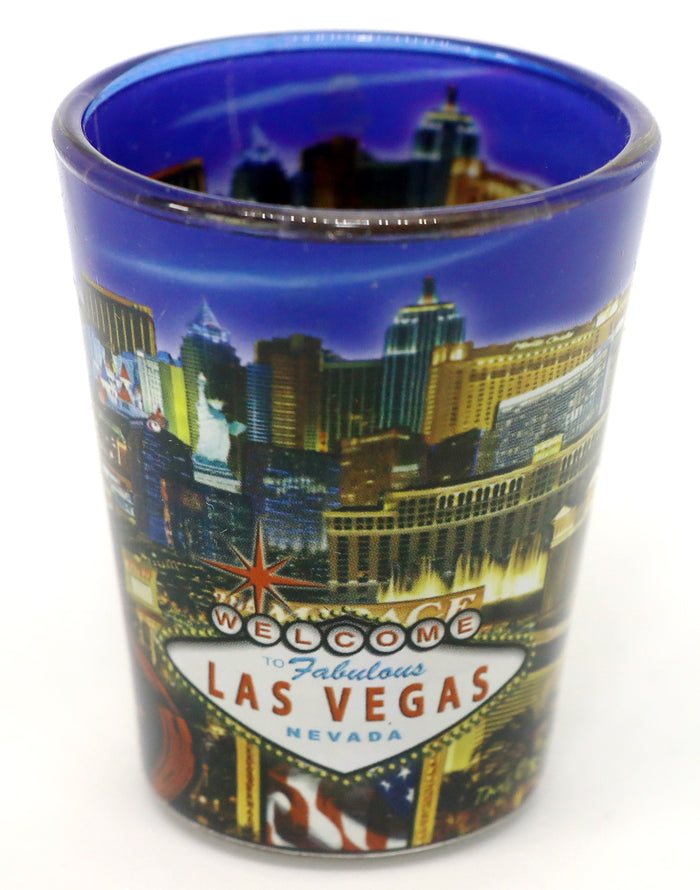 Las Vegas Nevada Blue Strip Shot Glass