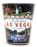 Las Vegas Nevada City Collage Black Shot Glass