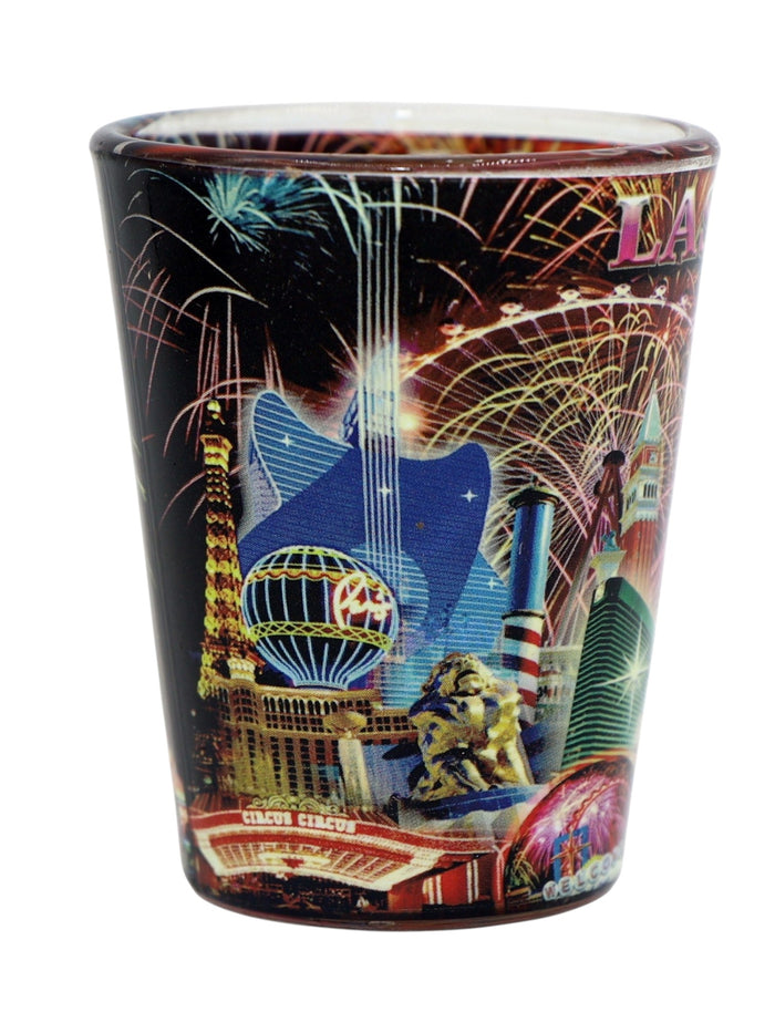 Las Vegas Nevada City Fireworks Shot Glass