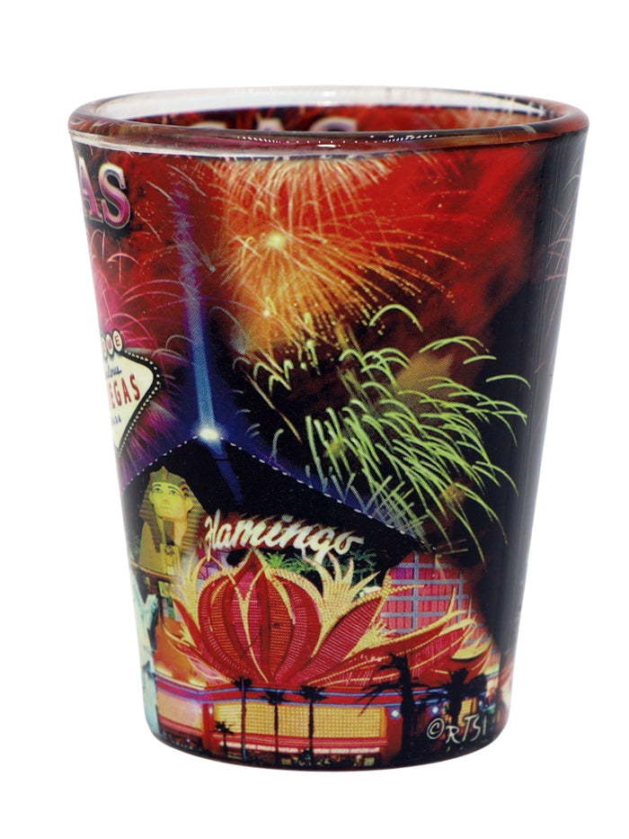 Las Vegas Nevada City Fireworks Shot Glass