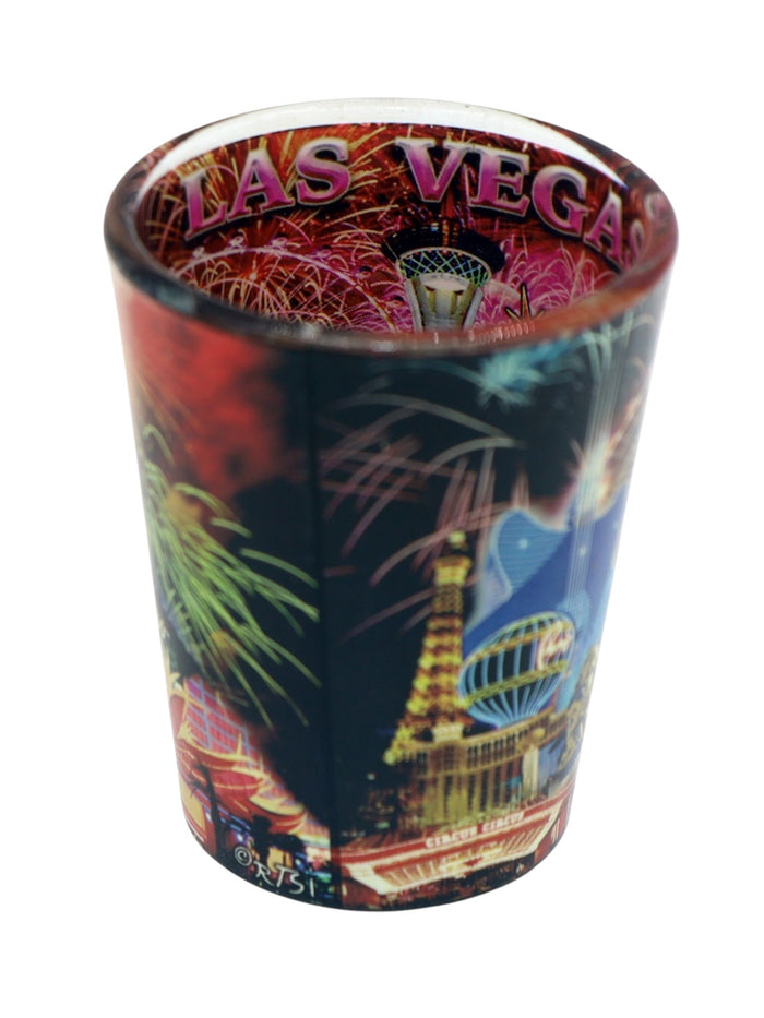 Las Vegas Nevada City Fireworks Shot Glass
