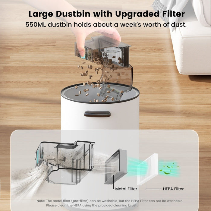 Lefant 4000Pa M210 Robot Vacuum | Clean 1300sft² in 120 min | Dustbin 500ml