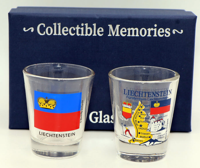 Liechtenstein Souvenir Boxed Shot Glass Set (Set of 2)