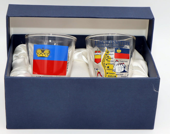 Liechtenstein Souvenir Boxed Shot Glass Set (Set of 2)
