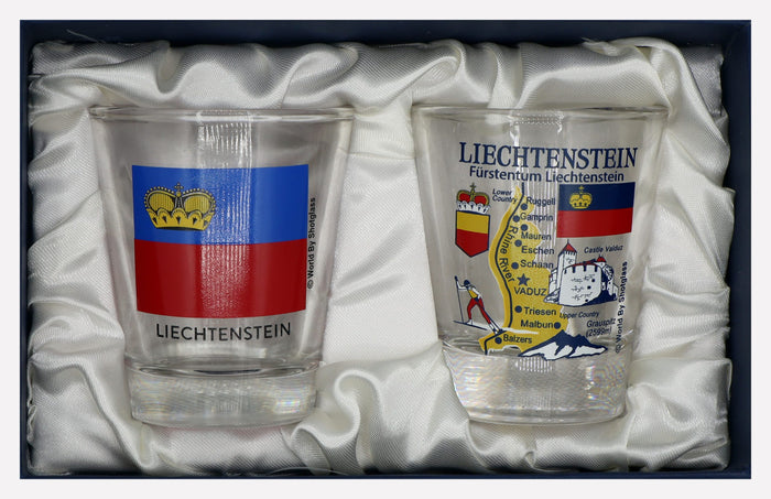 Liechtenstein Souvenir Boxed Shot Glass Set (Set of 2)