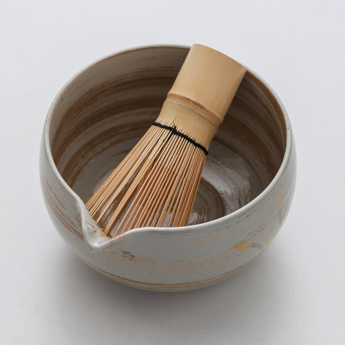 Lily Ceramic Matcha Set with Bowl and Chasen Holder