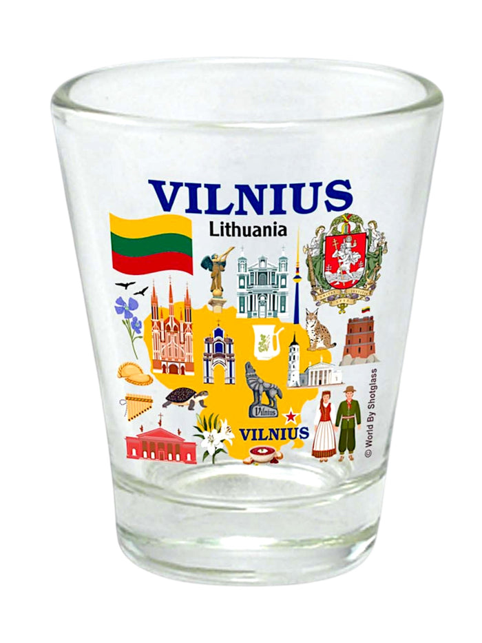 Lithuania Souvenir Boxed Shot Glass Set (Set of 2)