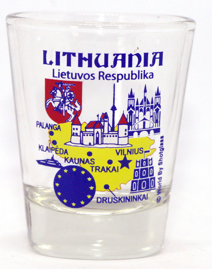 Lithuania Souvenir Boxed Shot Glass Set (Set of 2)