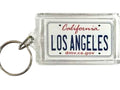 Los Angeles California License Plate Acrylic Rectangular Souvenir Keychain 2.5" X 1.5"