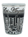 Los Angeles California Silver Skyline B & W Ceramic Shot Glass