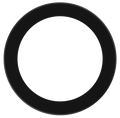 Product Display Visual of the SKU: LBL-10CRT-B for Marketing of theLotus 10" Black Round Trim Cover for TP120-347-RT9.5-C-DIM-G1-ES | LBL-10CRT-B