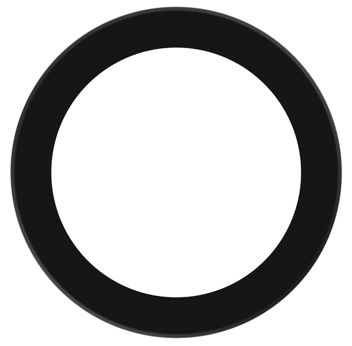 Product Display Visual of the SKU: LBL-10CRT-B for Marketing of theLotus 10" Black Round Trim Cover for TP120-347-RT9.5-C-DIM-G1-ES | LBL-10CRT-B