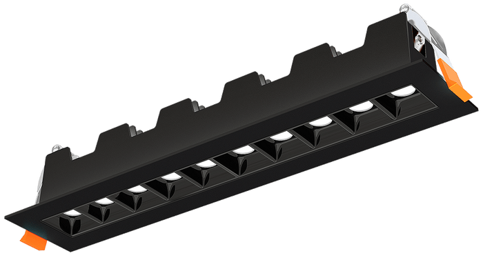 Product Display Visual of the SKU: JXL-TXH10-T18W-5CCT-BK-30° for Marketing of theLotus 10 LED Linear Recessed 18W 5CCT | JXL-TXH10-T18W-5CCT