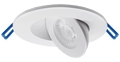 Product Display Visual of the SKU: LED-2-S5W-5CCT-FG-WH for Marketing of theLotus 2" Round Floating Gimbal Recessed LED 5W | LED-2-S5W-FG