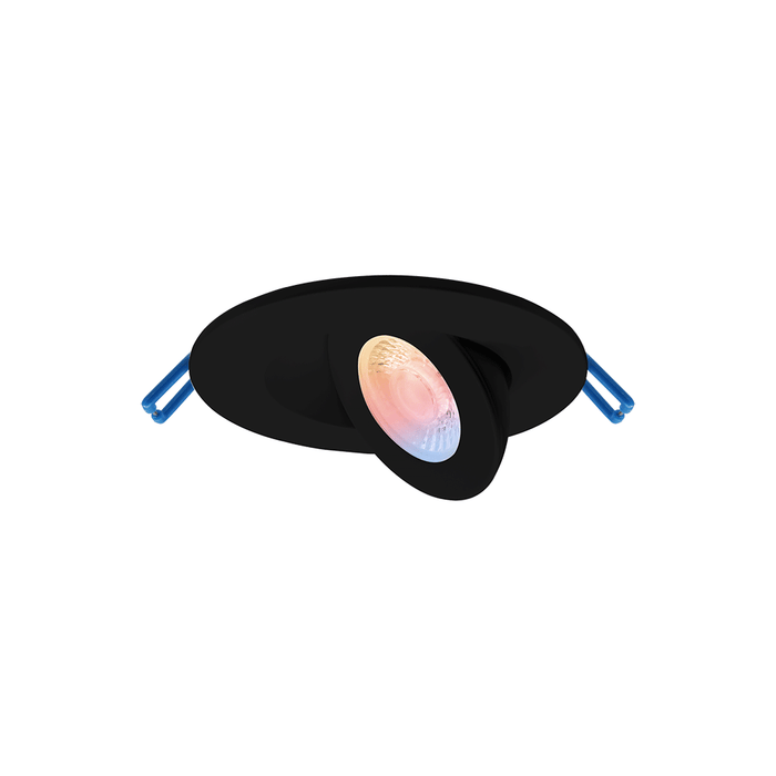 Product Display Visual of the SKU: ADS2FGSTRGBCW-BK for Marketing of theLotus 2" Round Smart RGBCW Floating Gimbal - 5W 290lm IC Rated Adjustable Recessed Lighting | ADS2FGSTRGBCW