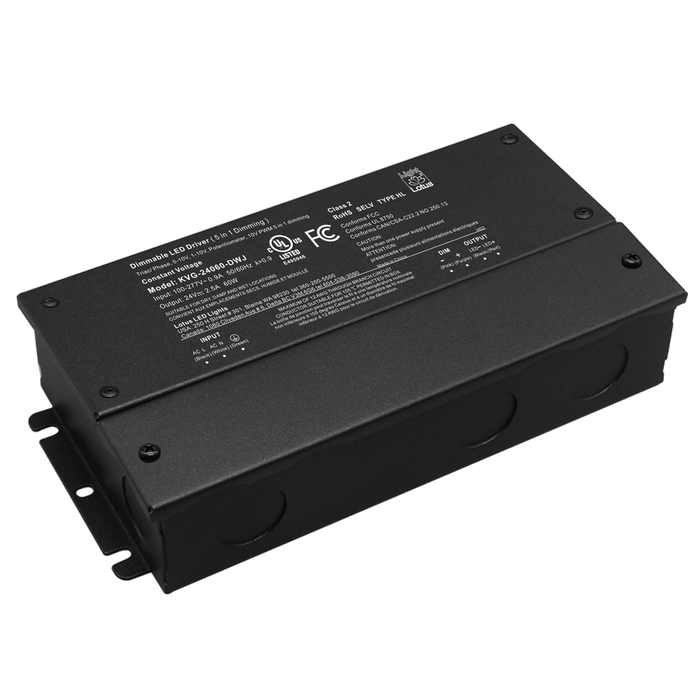 Product Display Visual of the SKU: KVG-24060-DWJ for Marketing of theLotus 24V 60W 5-in-1 Dimmable Driver 120-277V Wet | KVG-24060-DWJ