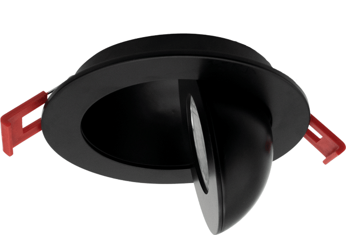 Product Display Visual of the SKU: LED-3-S7W-3018K-FG-BK for Marketing of theLotus 3" Round Floating Gimbal LED 7W Damp Type IC Air-Tight CRI 90+ | LED-3-S7W-FG