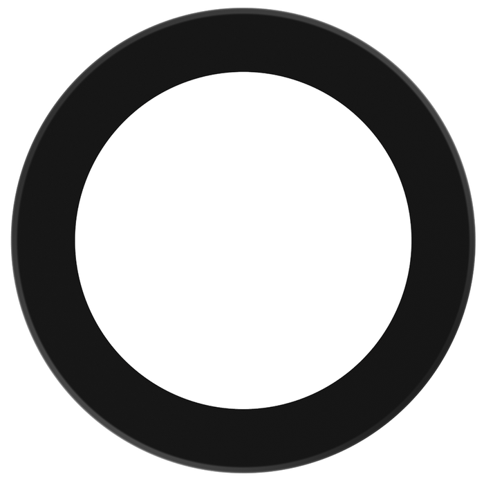Product Display Visual of the SKU: LBL-8CRT-B for Marketing of theLotus 8" Black Round Trim Cover for TP120-347-RT8-C-DIM-G1-ES | LBL-8CRT-B