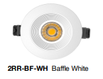 Round / White / Baffle