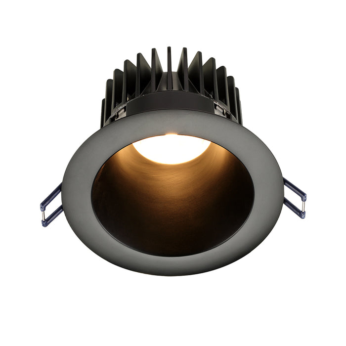 Lotus LD4R-HO 18W high-output 4-inch deep regressed LED downlight with black reflector and black trim