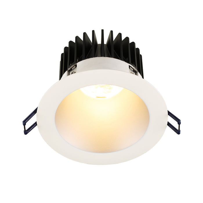 Lotus LD4R-HO 18W high-output 4-inch deep regressed LED downlight with silver reflector and white trim
