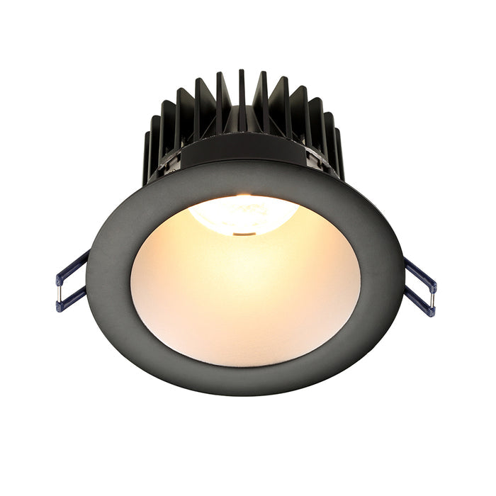 Lotus LD4R-HO 18W high-output 4-inch deep regressed LED downlight with silver reflector and black trim