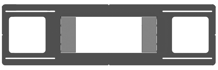 Product Display Visual of the SKU: RIP-M-23 for Marketing of theLotus Flat 26" Rough-in Plate for Multi Double & Triple LSG3-TT | RIP-M-23