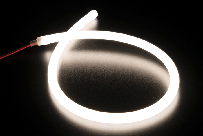 Product Display Visual of the SKU: ES-FSCOBC-24-Y-IP67-27K-16FT for Marketing of theLotus Sauna COB LED Tape Light 24V DC 3W/ft 12mm CRI 90+ IP67 | ES-FSCOBC-24-Y-IP67