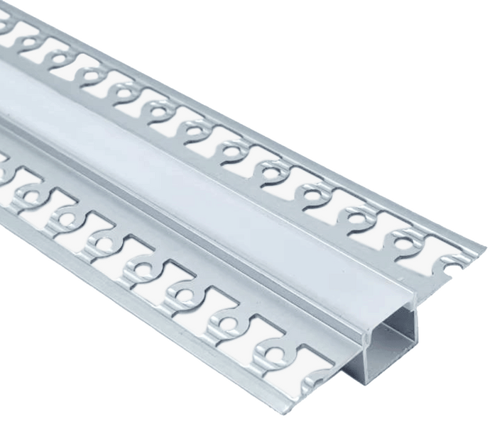 Product Display Visual of the SKU: LH-5713-SW-4FT for Marketing of theLotus Trimless Mud-in Mount Aluminum Profile 57 x 13 mm with White Diffused Cover | LH-5713-SW