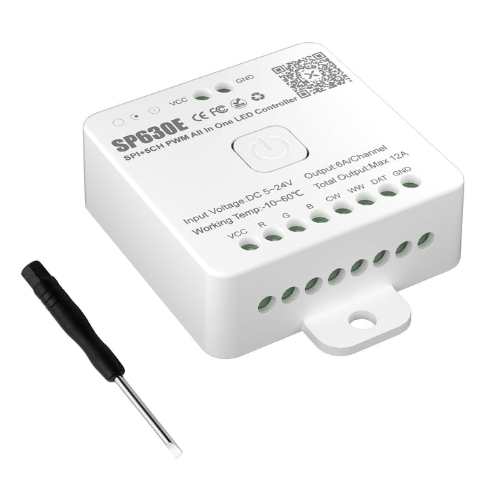 Lotus Universal PWM + SPI Controller for RGBTW Strips | SP630E