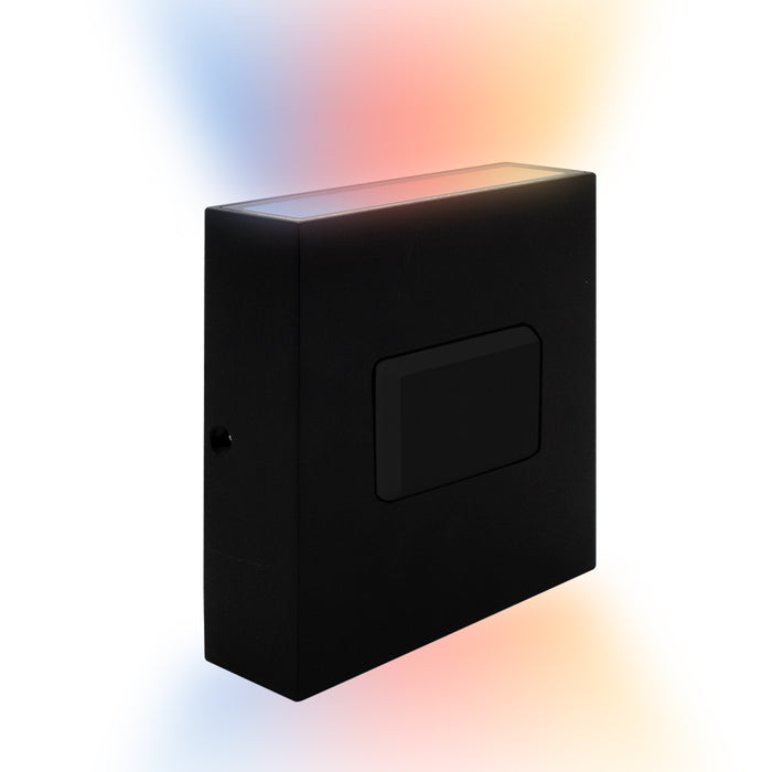 Product Display Visual of the SKU: OD5STRGBCW-BK for Marketing of theLotus Wall Sconce Smart WiFi + Bluetooth RGB 120-277V Trim 15W Wet CRI 90+ | OD5STRGBCW