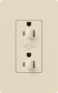 Architectural, dual dimming, tamper resistant receptacle (Gloss), 15A/125V in white for Canada