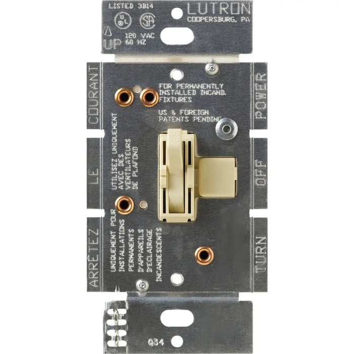 Lutron Ariadni Dual Fan/Light Control, 1.5A Fan / 300W Incand/Halogen | AY2-LFSQ