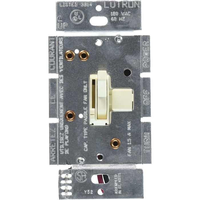 Lutron Ariadni Quiet 3-Speed Fan Control, 1.5A, Single Pole/3-Way | AYFSQ-F