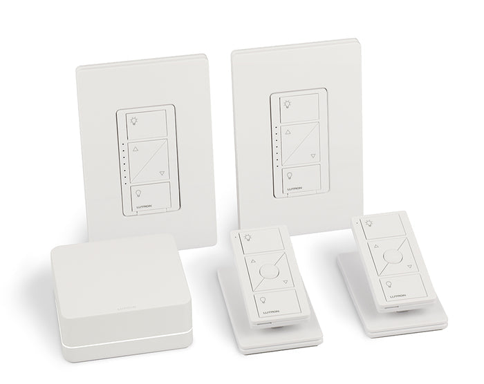 Lutron Caséta Audio Kit - Smart Hub PRO + Pico Audio Remotes | P-BDG-PKG2W-C