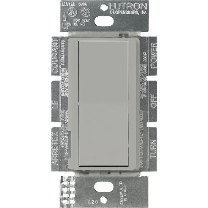 Lutron Claro 15 Amp On/Off, 4-Way On/Off Rocker Switch, Gray
