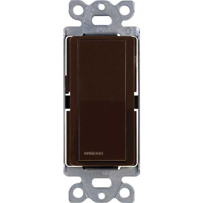 Lutron Claro 15 Amp On/Off, 4-Way On/Off Rocker Switch, Brown